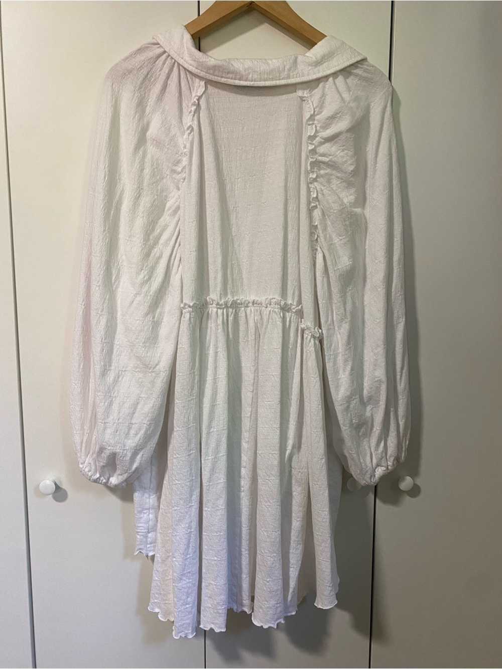 Free People Beach Women's White Button-Front Lightweight Tunic - Picture 6 of 8